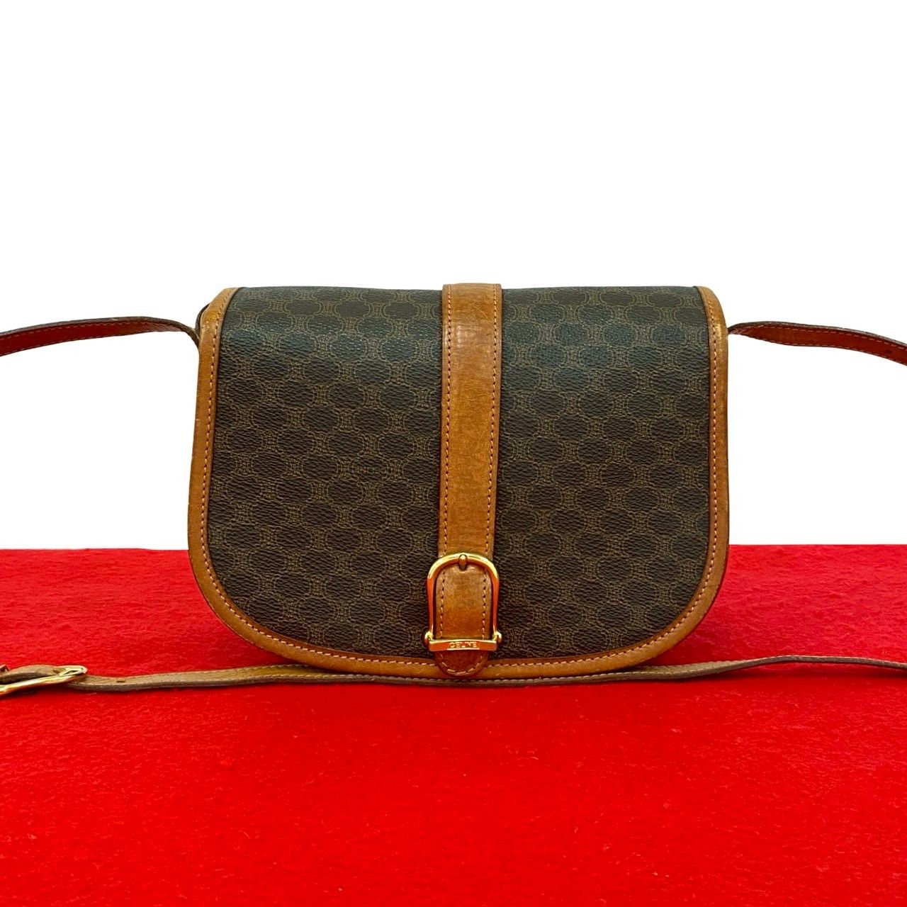 美品 CELINE セリーヌ ヴィンテージ マカダム ブラゾン トリオンフ 極 美品 CELINE セリーヌ ヴィンテージ マカダム ブラゾン トリオンフ