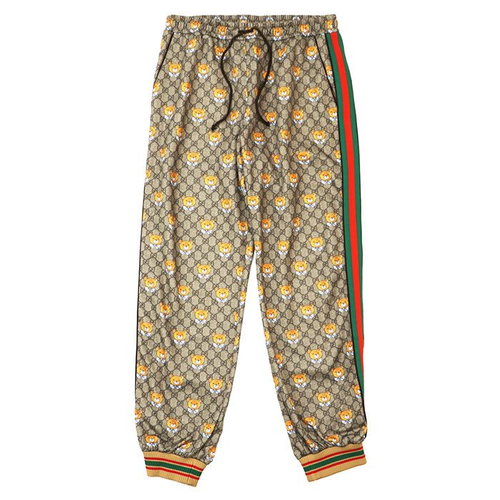 GUCCI グッチ ジョガーパンツ EXO KAI テディベア クマ 青リボン GG GUCCI グッチ ジョガーパンツ EXO KAI テディベア クマ 青リボン GG