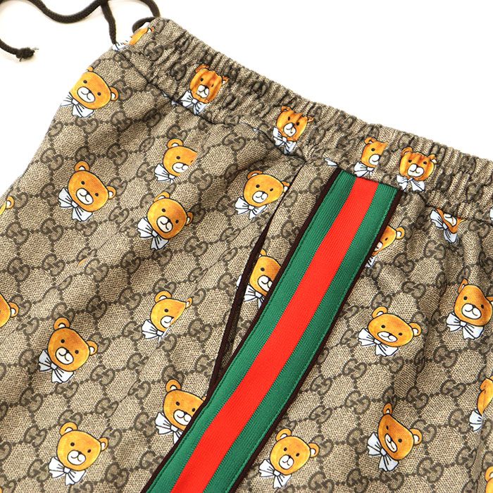 GUCCI グッチ ジョガーパンツ EXO KAI テディベア クマ 青リボン GG