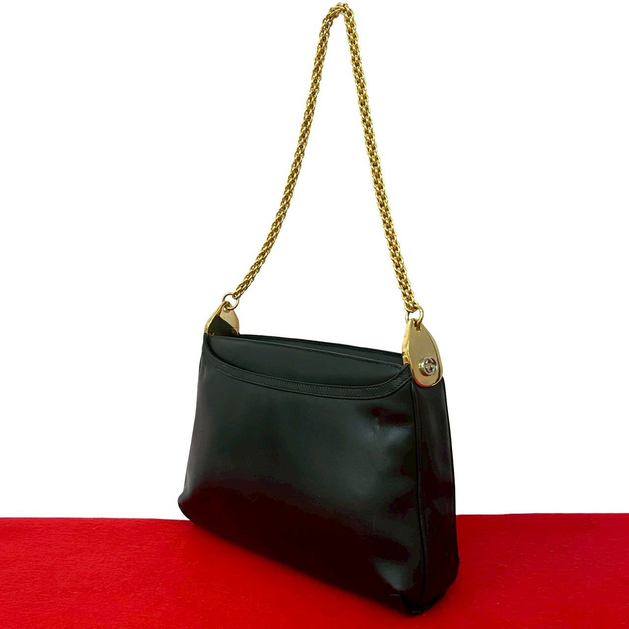 極 美品 GUCCI グッチ オールドグッチ ヴィンテージ GG ロゴ 金具