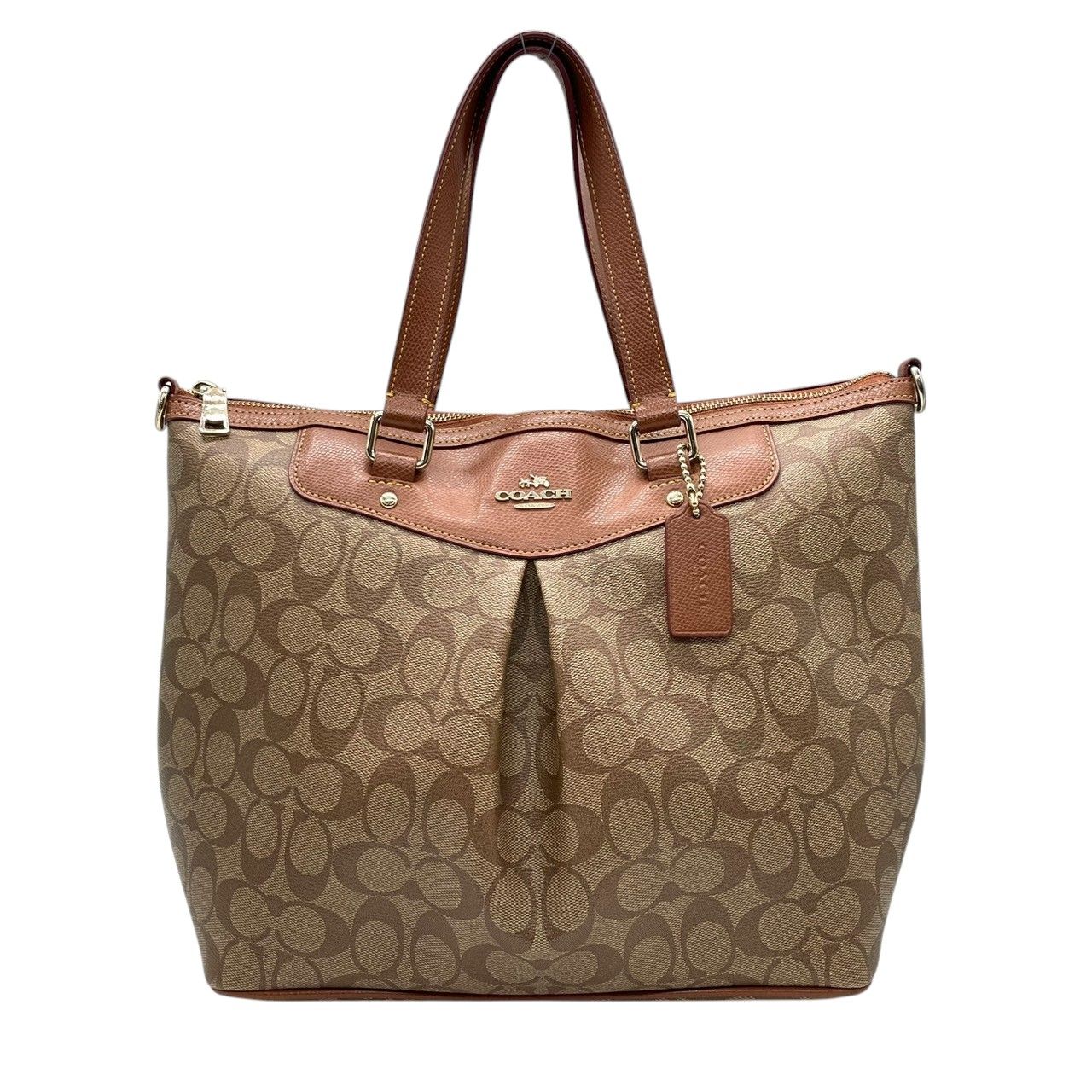 未使用級】コーチ COACH シグネチャー 2WAY トートバッグ ショルダー