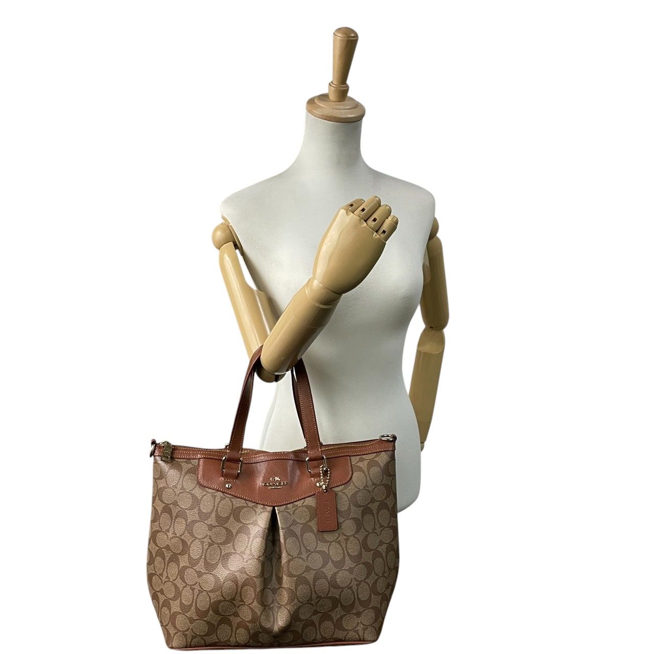 未使用級】コーチ COACH シグネチャー 2WAY トートバッグ ショルダー