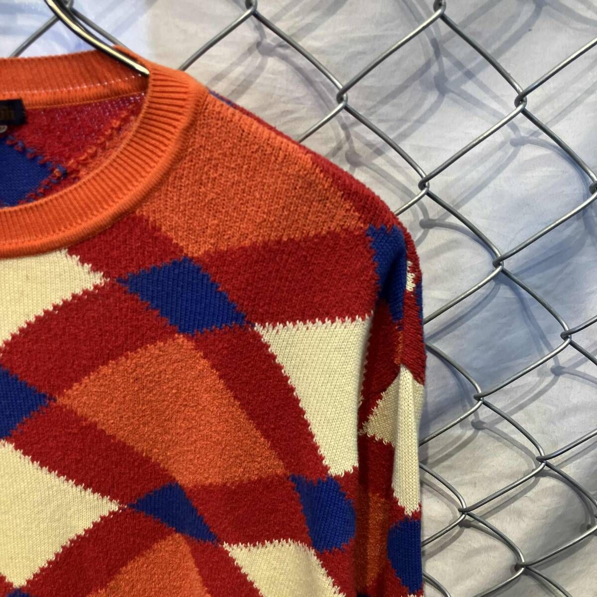 odds on ISSEY MIYAKE プルオーバーカーディガン size F オレンジ 