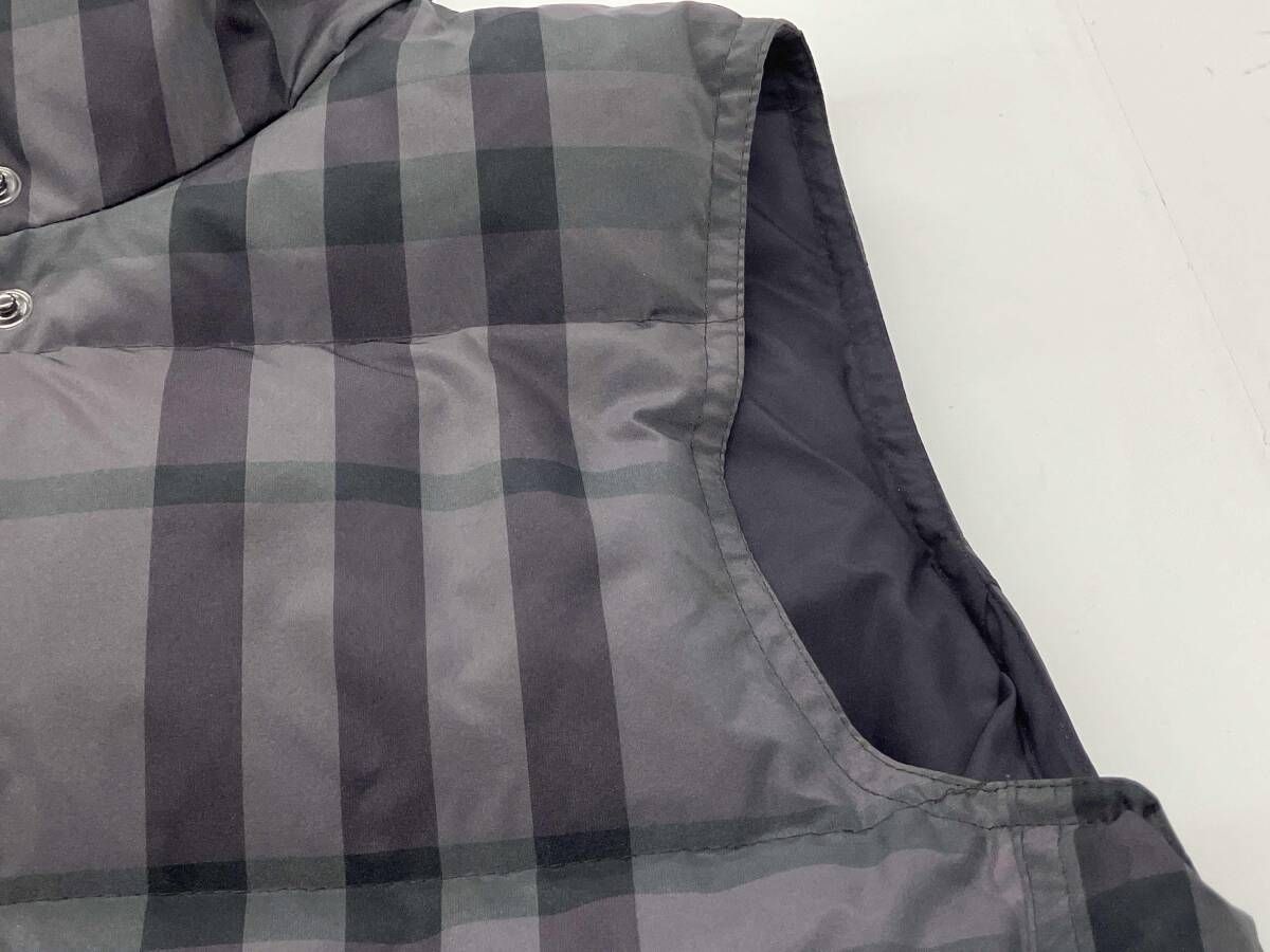 BURBERRY LONDON ダウンベスト　チェック　レディース　グレー バーバリーブルーレーベル ダウンベスト 黒色 ノバチェック柄 BURBERRY