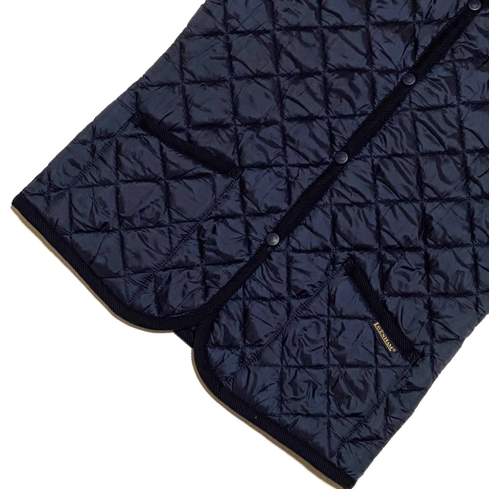 LAVENHAM ラベンハム キルティングベスト 中綿 コットン ネイビー 38