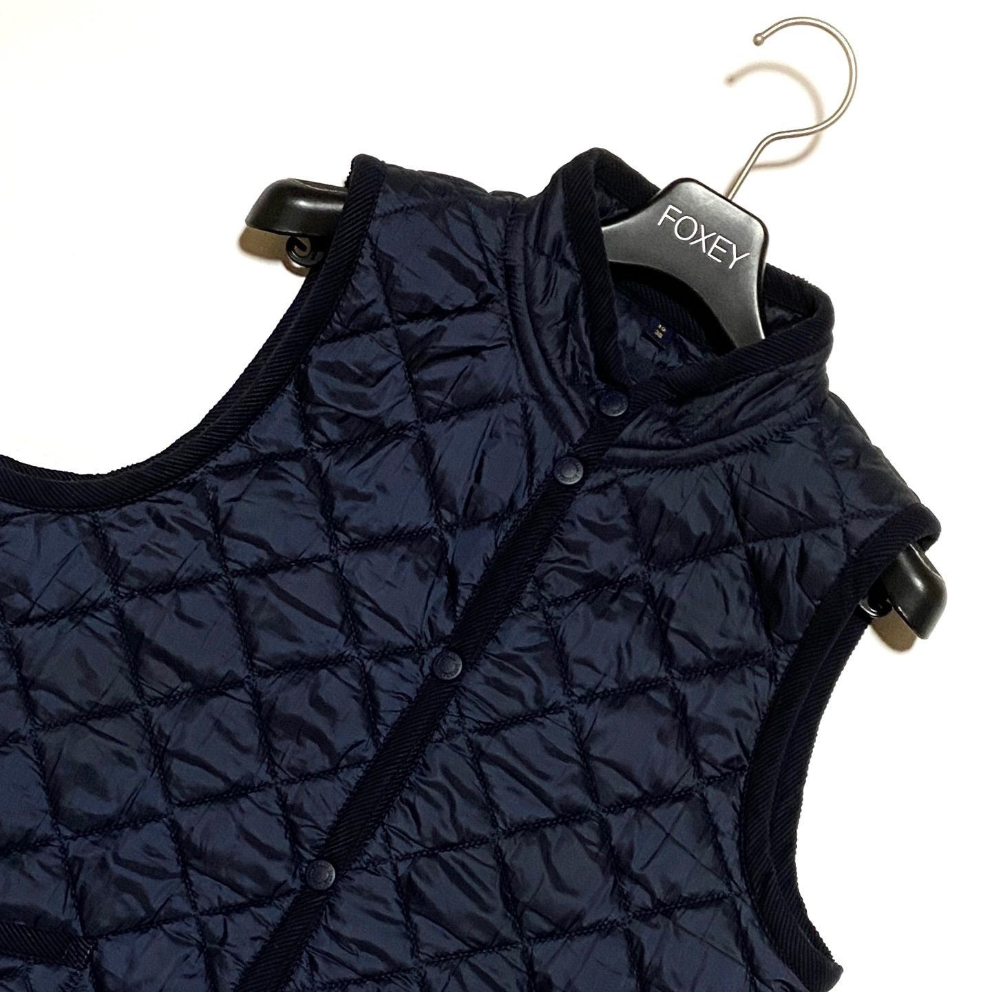 LAVENHAM ラベンハム キルティングベスト 中綿 コットン ネイビー 38