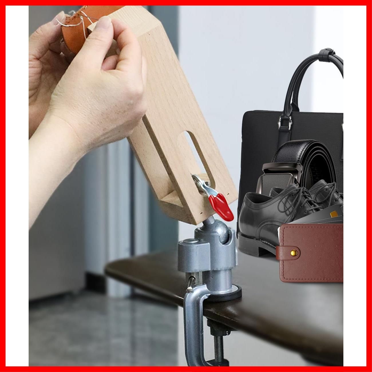 GHDVOP 折り畳み式 木製 360度回転可能 手縫い 細工 革 道具 ステッチングツリー 工具 縫製キット レザークラフト 皮貼り レーシングポニー 便利 Yiteng GHDVOP レーシングポニー レザークラフト 折りたたみ式 卓上