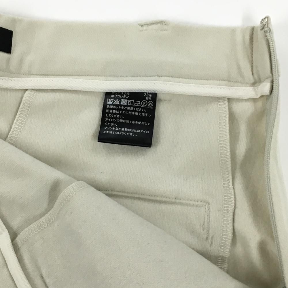 超美品】ハチヤーズ スカート 白 ライトベージュ ロゴグレージュ 裏