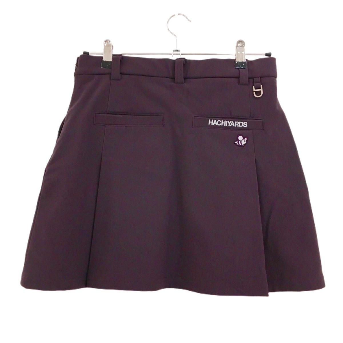 8YARDS ハチヤーズ　ゴルフウェア　スカート 超美品】ハチヤーズ スカート ボルドー系 ロゴグレー 裏起毛