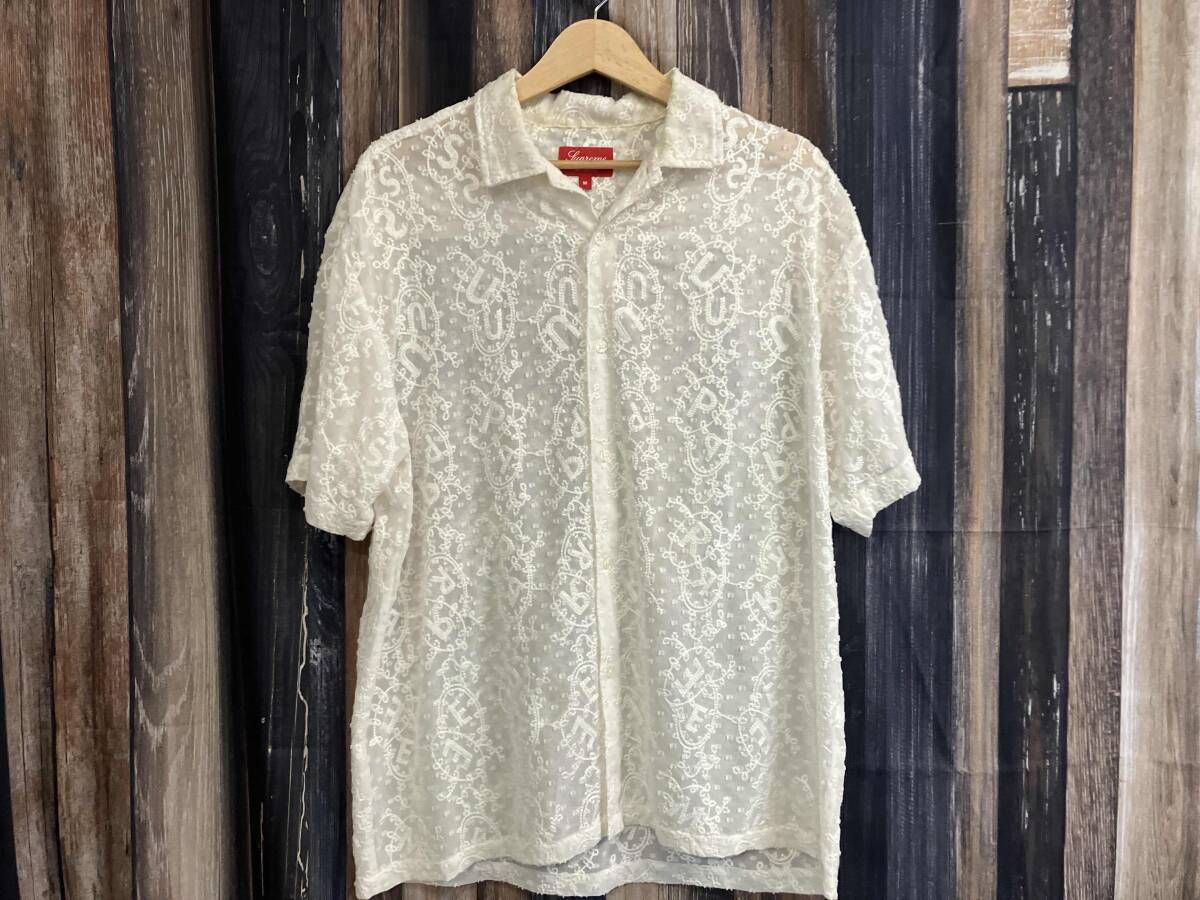メンズ Supreme シュプリーム Chainstitch Chiffon shirt 22ss 半袖 