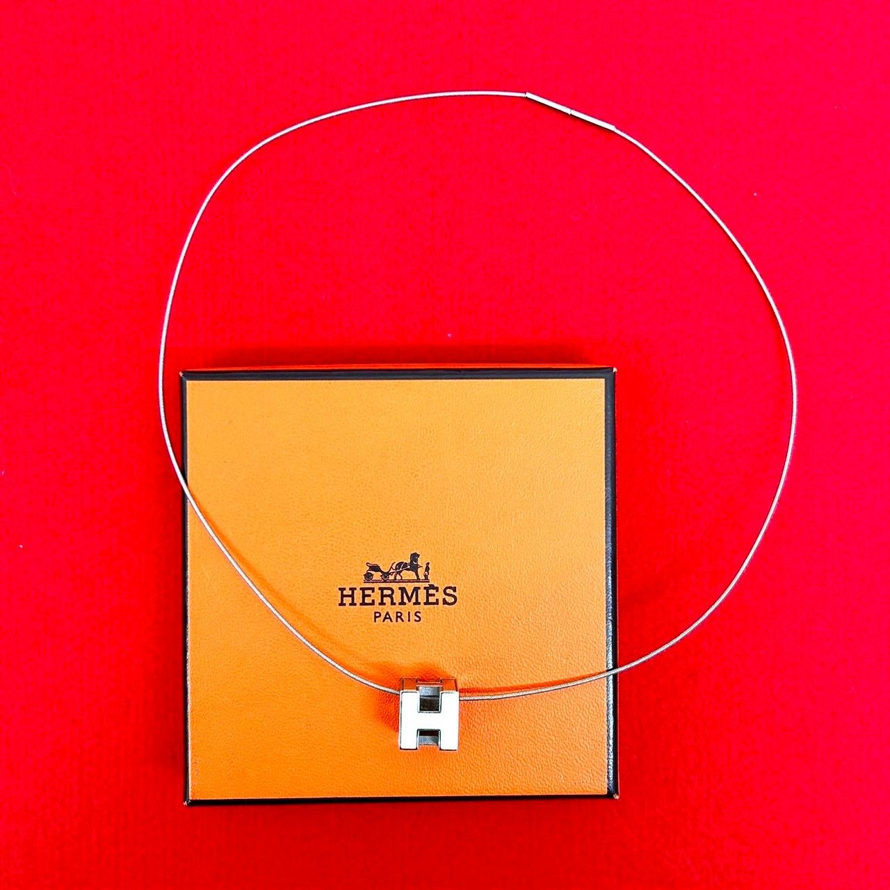 極 美品 箱付き HERMES エルメス カージュドアッシュ Hキューブ メタル 