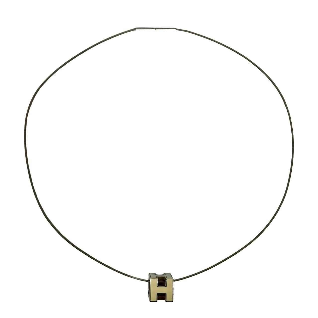 極 美品 箱付き HERMES エルメス カージュドアッシュ Hキューブ メタル 