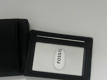 フォッシル 三つ折り財布 Liam LiteHide レザー 2In1 ブラック Fossil 