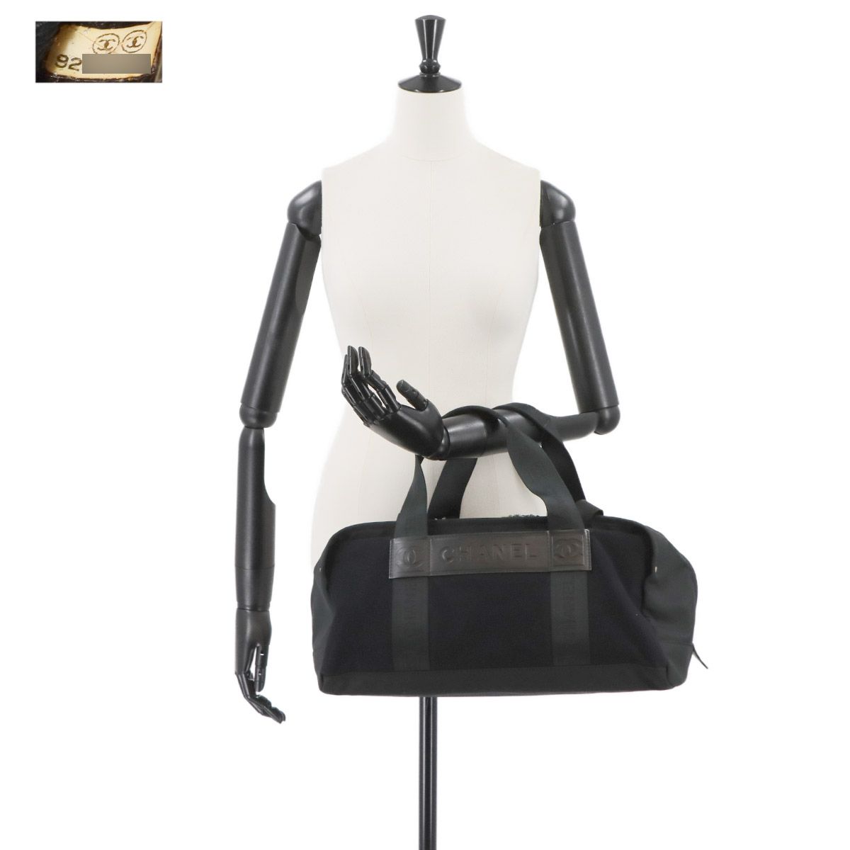シャネル CHANEL スポーツライン ボストン バッグ ナイロン ウール