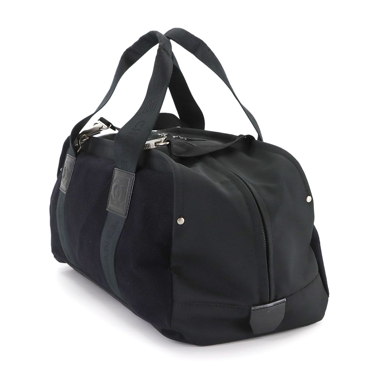 シャネル CHANEL スポーツライン ボストン バッグ ナイロン ウール