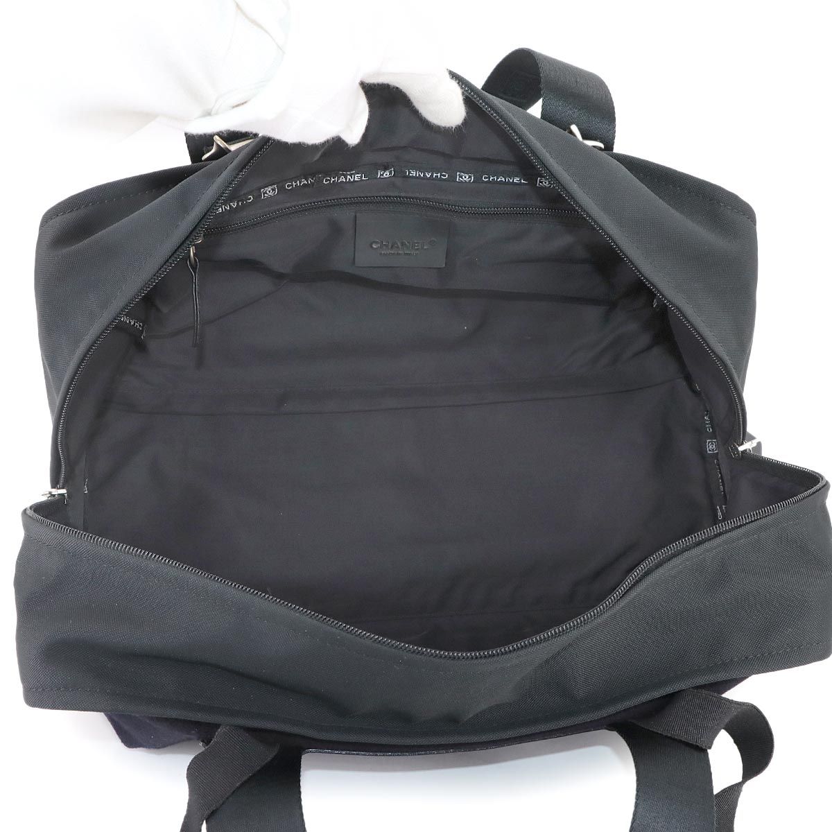 シャネル CHANEL スポーツライン ボストン バッグ ナイロン ウール