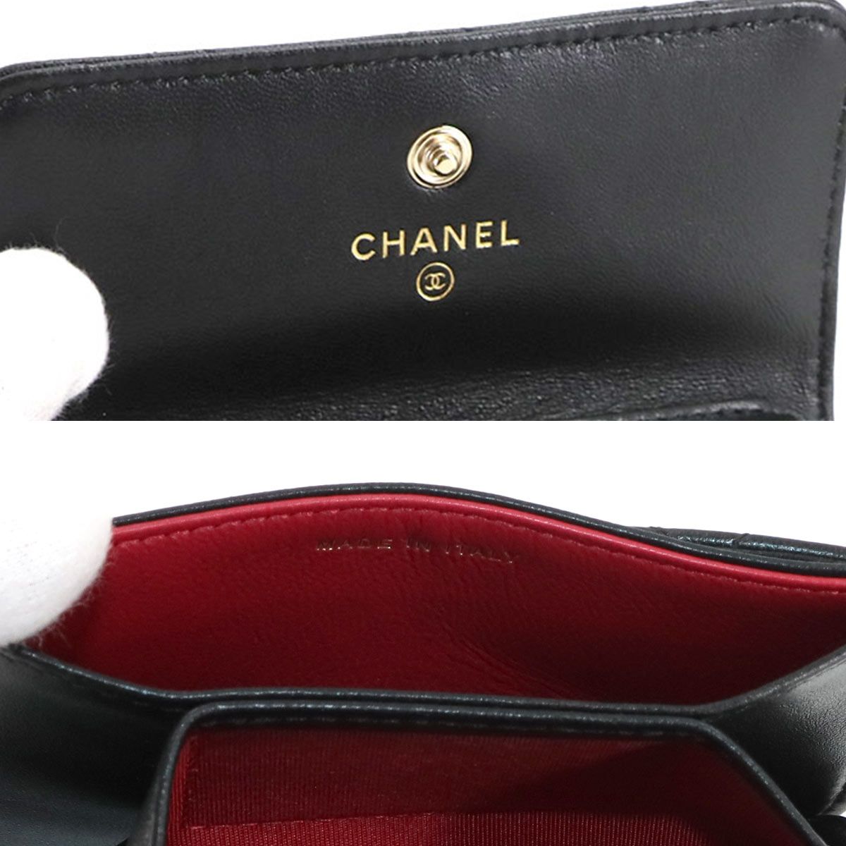 未使用 展示品 シャネル CHANEL ミニ マトラッセ パールハンドル 2way ハンド チェーン ショルダー バッグ ラムスキン ブラック 90309075 未使用 展示品 シャネル CHANEL ミニ マトラッセ パールハンドル 2way
