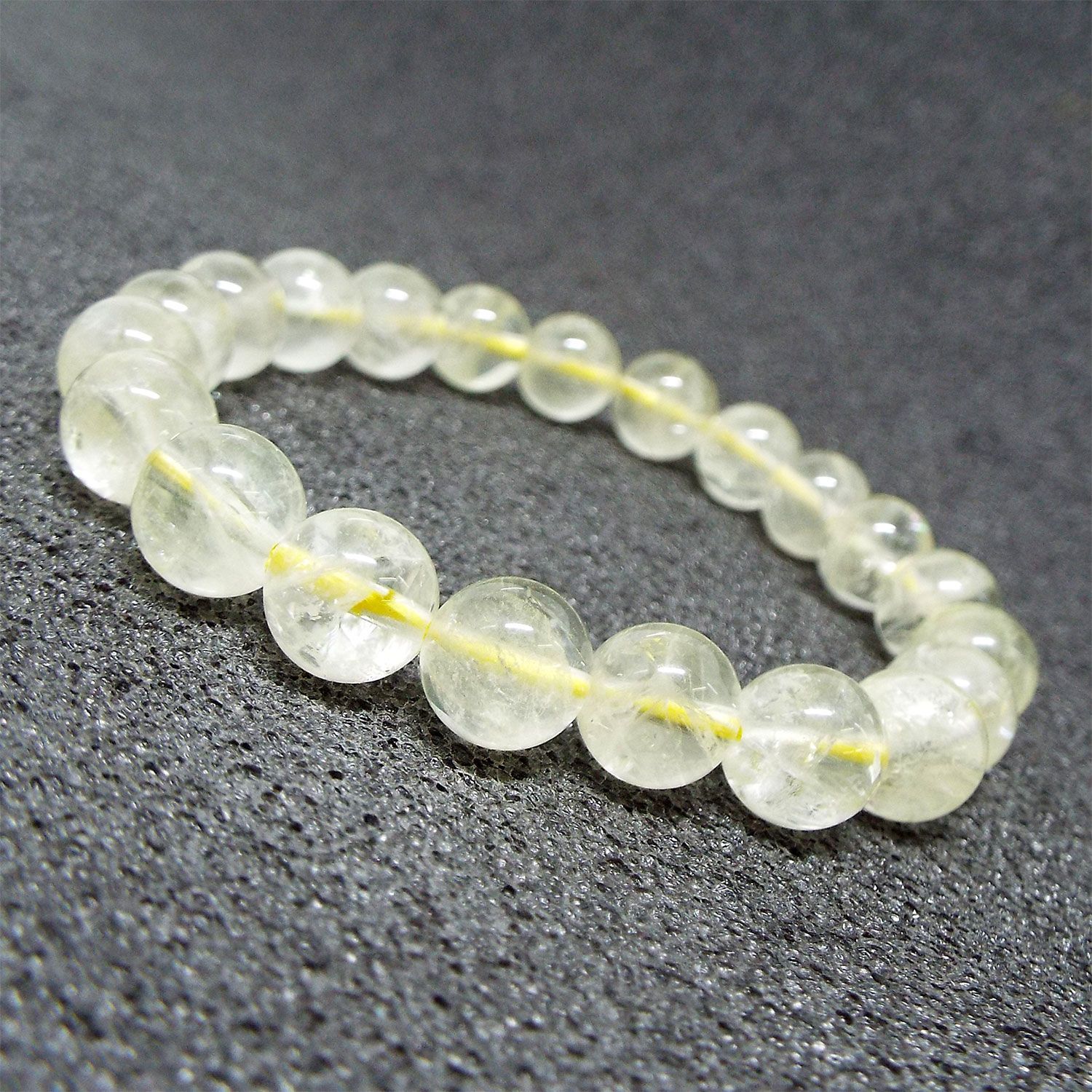 天然石 パワーストーン レモンクォーツ ブレスレット 約9mm ブラジル産