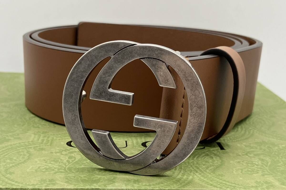GUCCI 546389 ベルト サイズ85cm 34インチ ブラウン グッチ 箱付