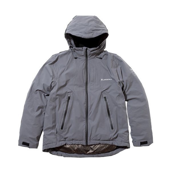 ジャッカル サーモフォース EX ジャケット Lサイズ グレー JA-A 002 防寒着 JACKALL ♥ アウトドア用品 フィッシングジャケット 