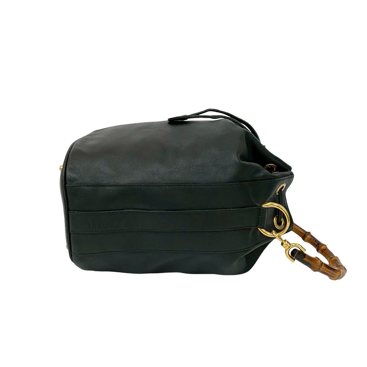 極 美品 GUCCI グッチ オールドグッチ ヴィンテージ バンブー ロゴ 