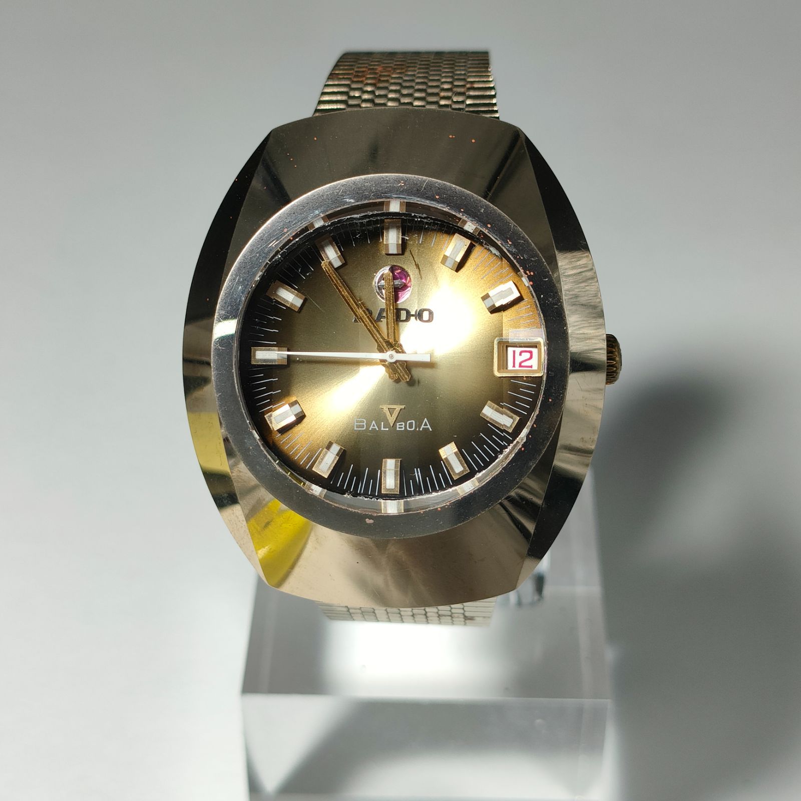 RADO BALBOA バルボア 腕時計 自動巻き カットガラス ゴールド RADO ラドー BALBOA V great バルボア グレート ベルト社外 メンズ