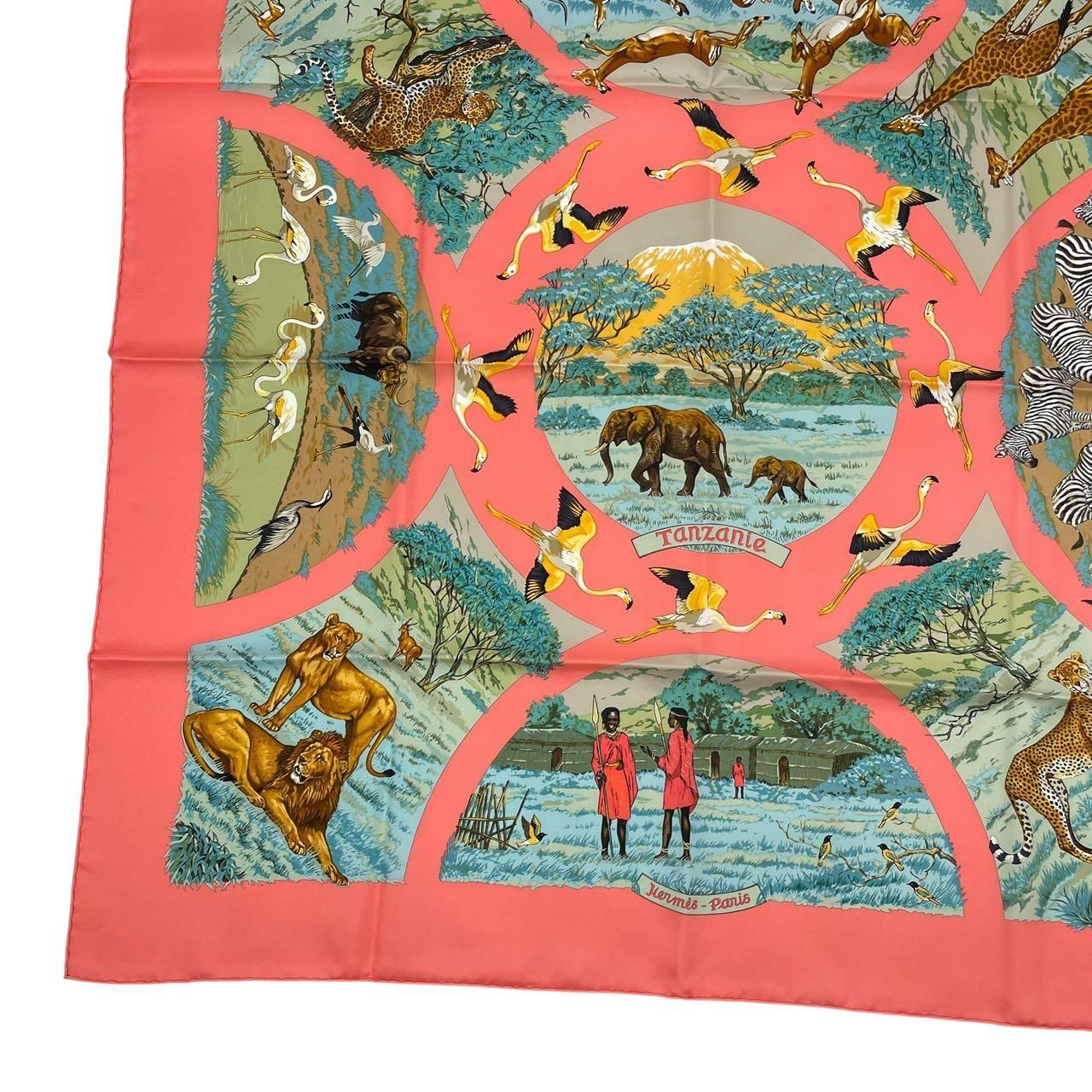 未使用品 HERMES エルメス スカーフ シルク100％ カレ90 Tanzanie 