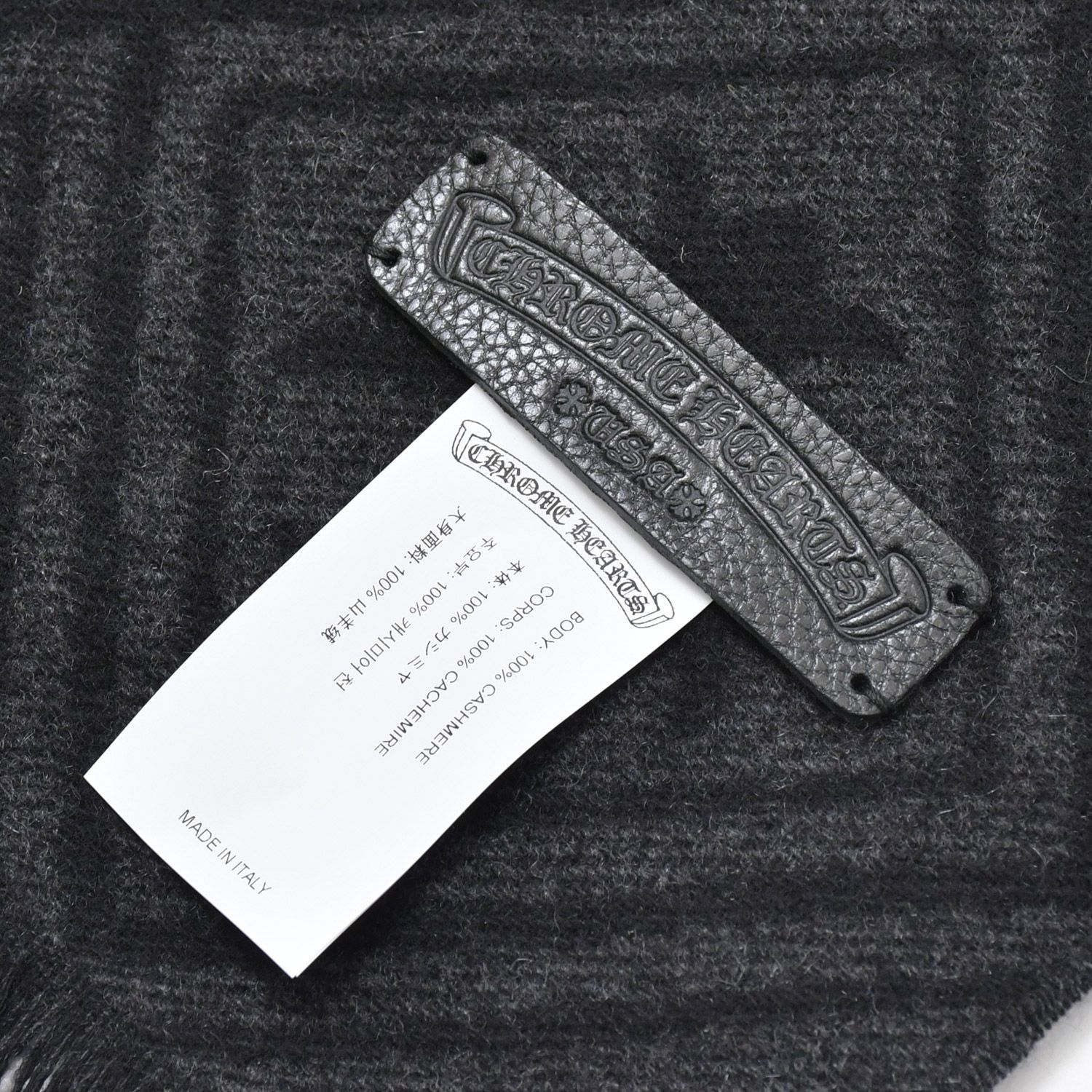 CHROME HEARTS カシミヤ100% ストール ロゴ織柄