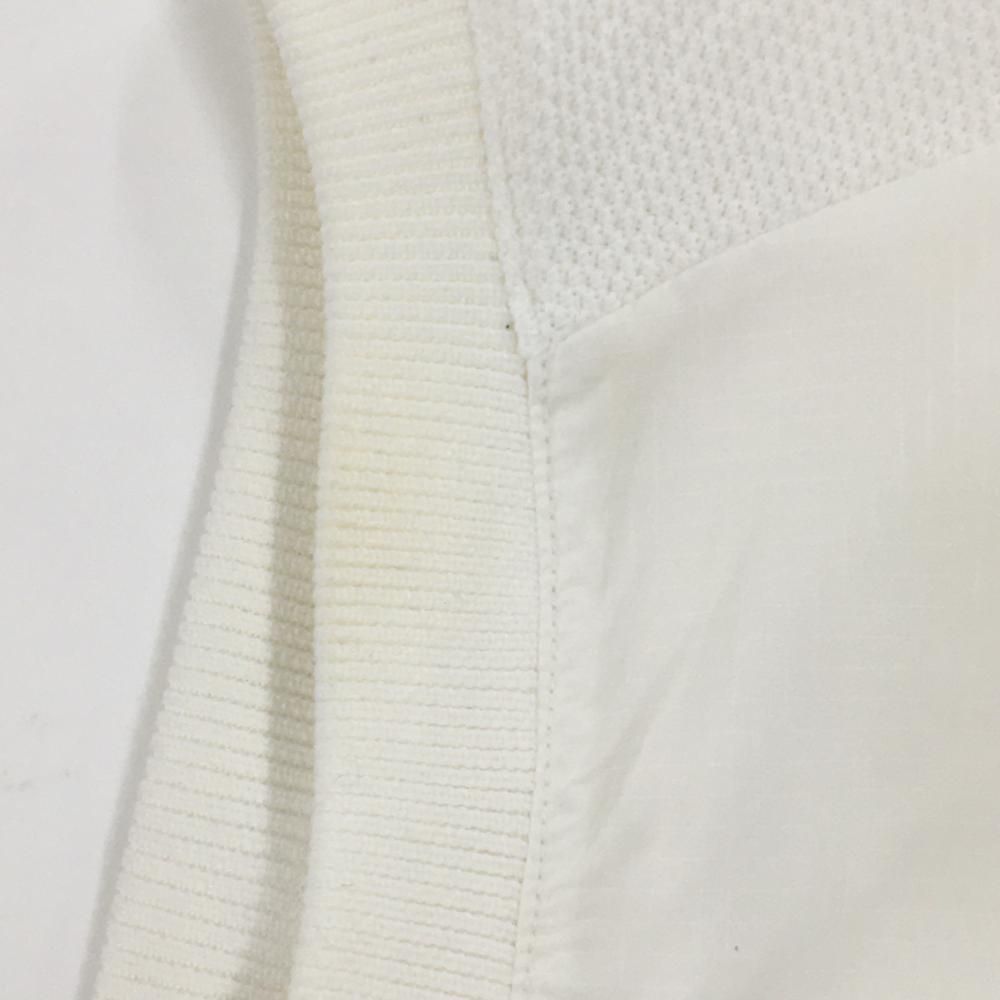 マスターバニー アウターベスト 白 前後切替 背面ニット メンズ 4(M