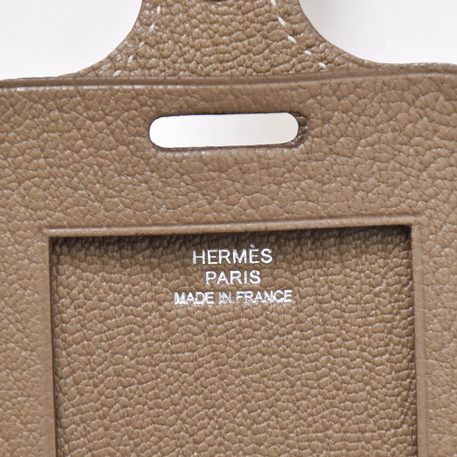 極美品 HERMES エルメス ラージタグ ネームタグ バッグチャーム ◻︎M