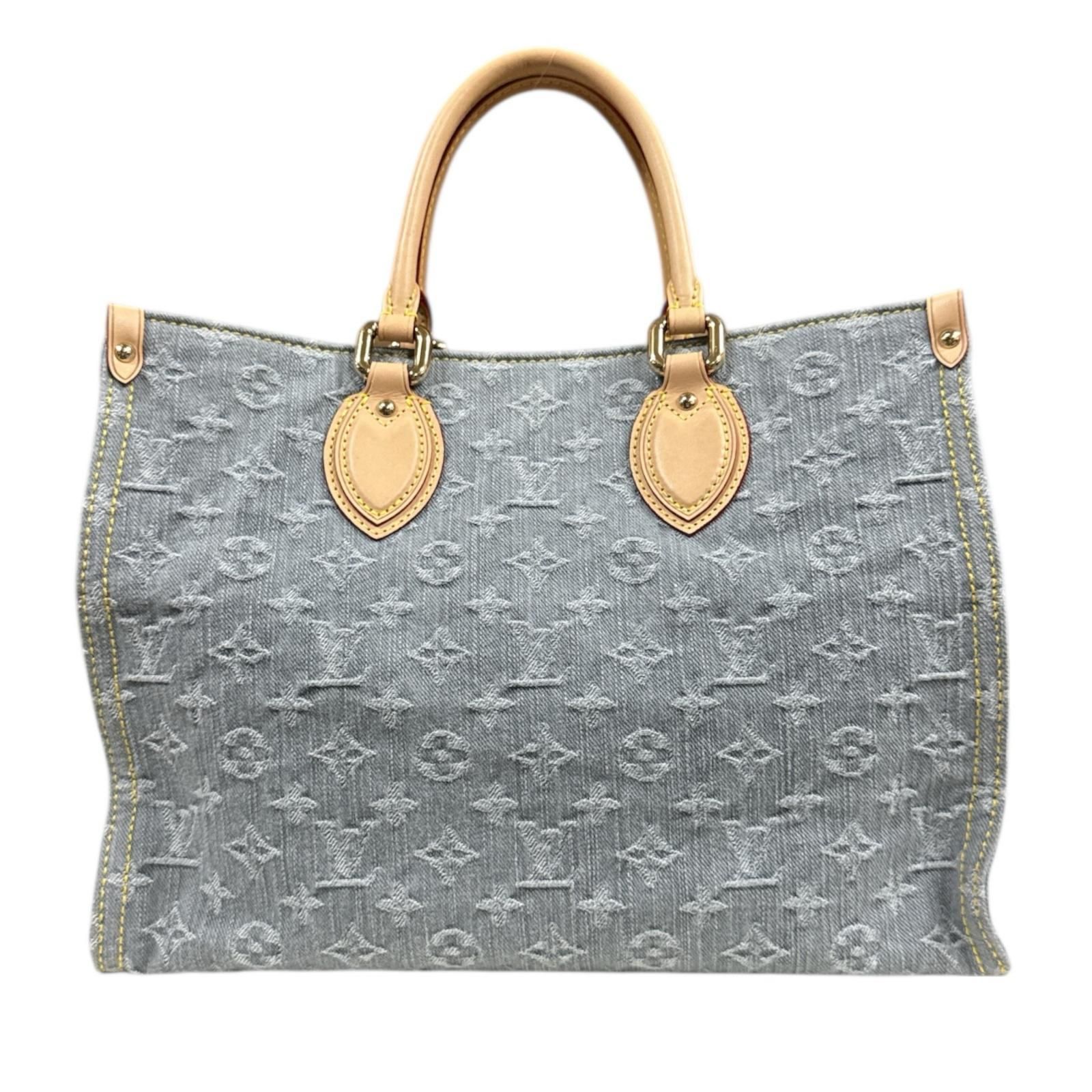 ルイヴィトン オンザゴーMM モノグラムデニム ショルダーバッグ