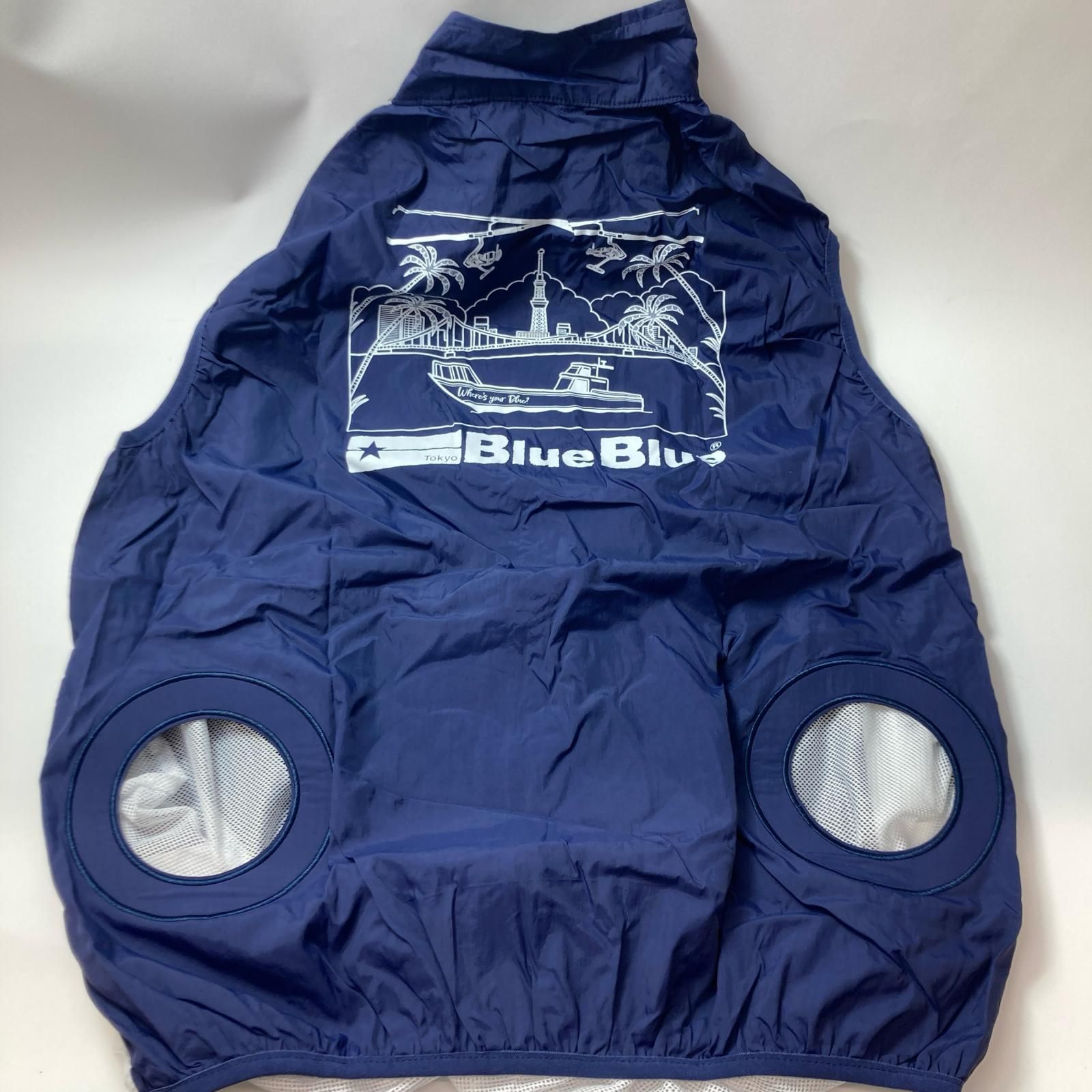 BLUE BLUE ブルーブルー ファンベスト ネイビー XL ファン付 - メルカリ