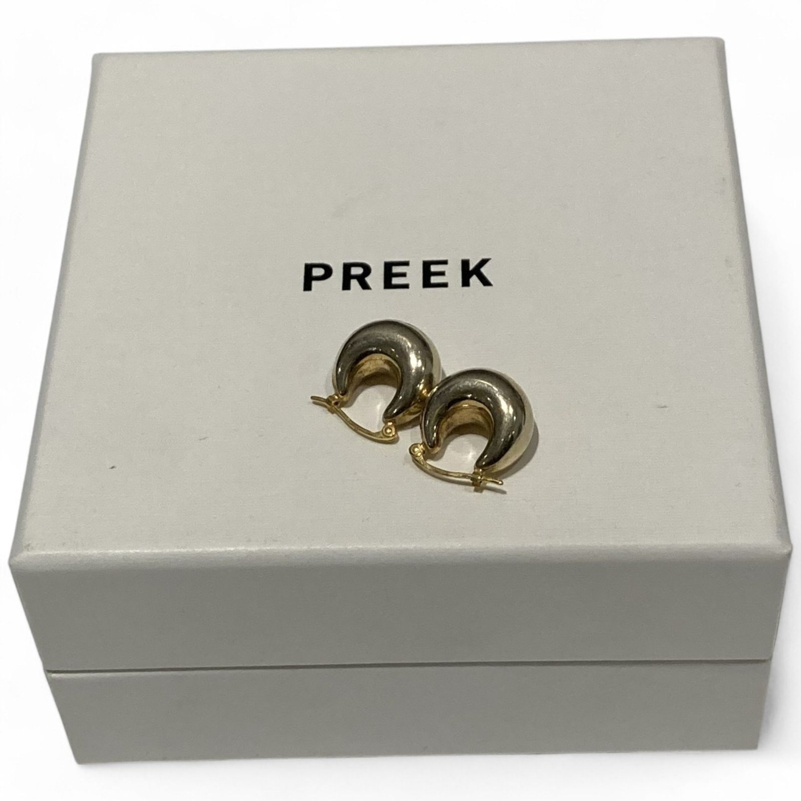 PREEK ⑤ YU―KIN MOON HOOP EARRINGS/ピアス レディース ゴールド ー