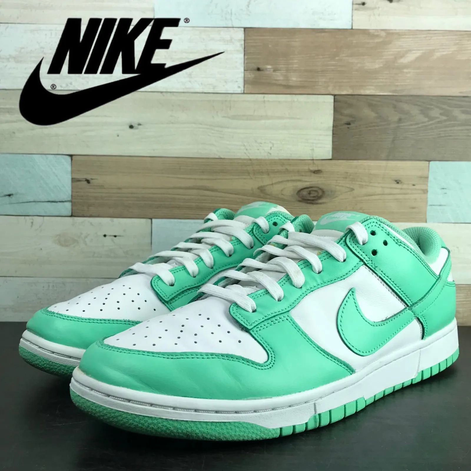 ビックサイズ NIKE DUNK LOW ダンク ロー カット グリーン ホワイト 白 