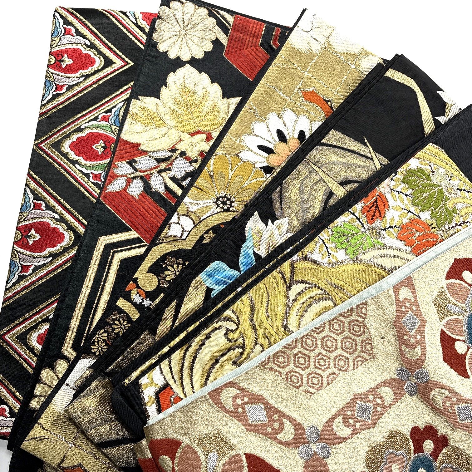 袋帯 6本 正絹 帯まとめ売り 同梱購入歓迎 リメイク用 着付け練習用