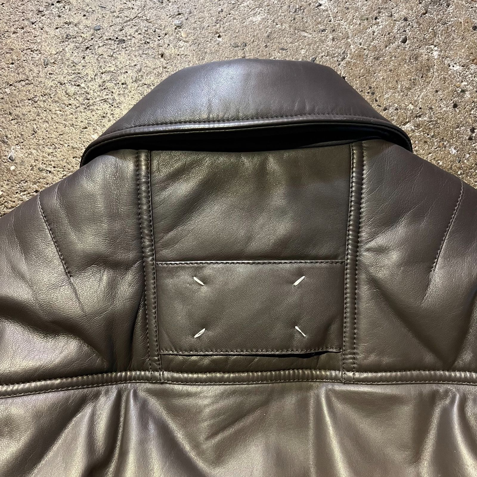 Maison Margiela ⑩ 16aw ラムレザーボンバージャケット 46 中綿