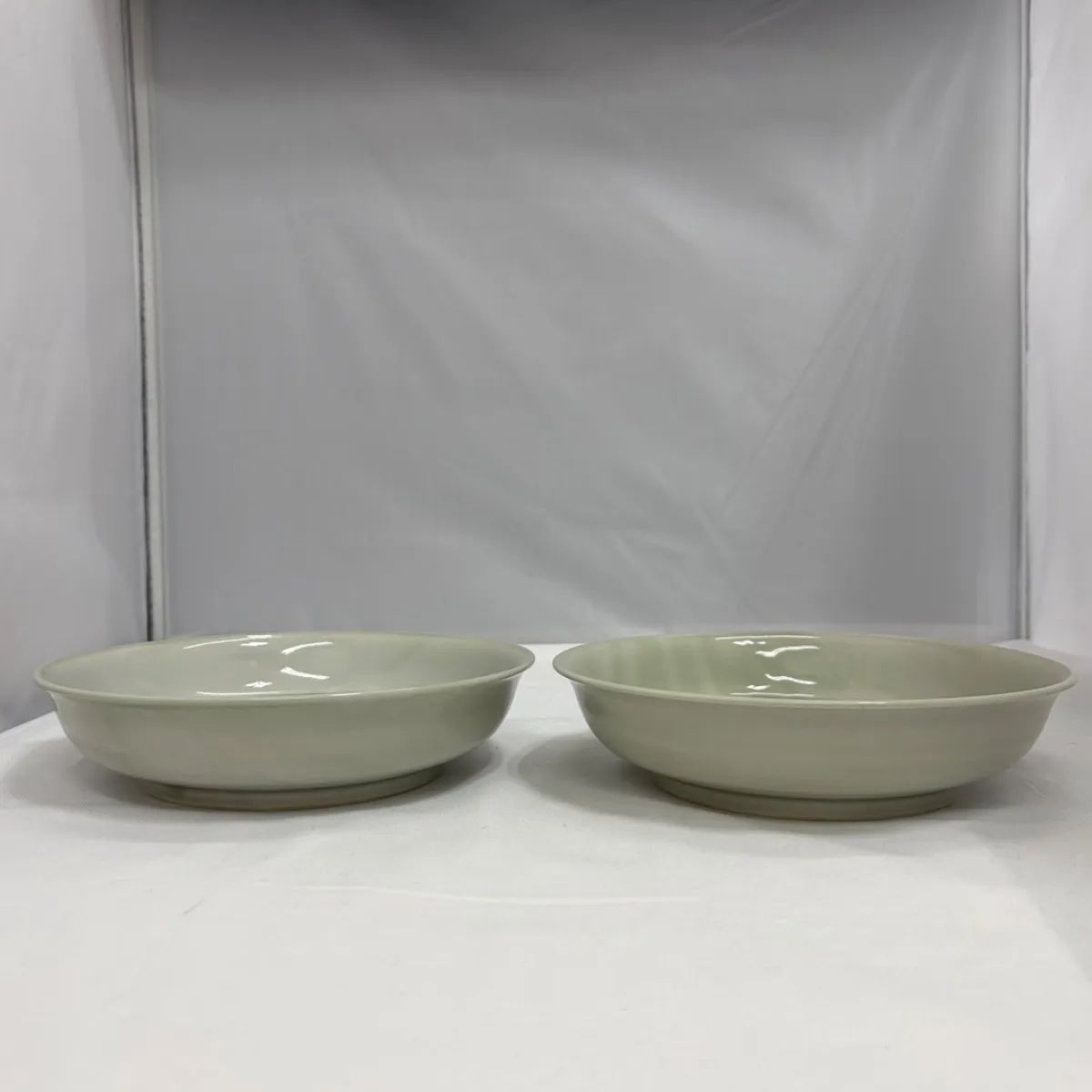 ☆希少☆ ティファニー源 源右衛門窯 深皿 カレー皿 2枚 青磁木の葉文