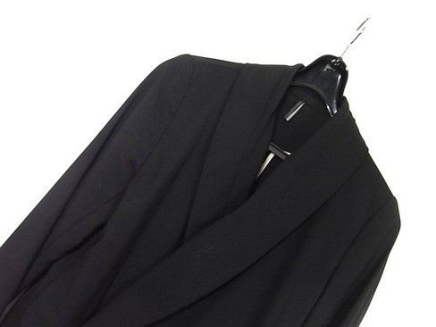 size38☆良品☆ディオールオム カシュクールジャケット 黒無地 希少サイズ Dior Homme ディオールオム カシュクールジャケット 黒無地 希少サイズ