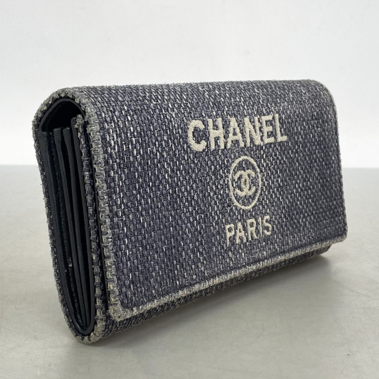 グレーマール シャネル ドーヴィルの長財布です^_^ グレーマール