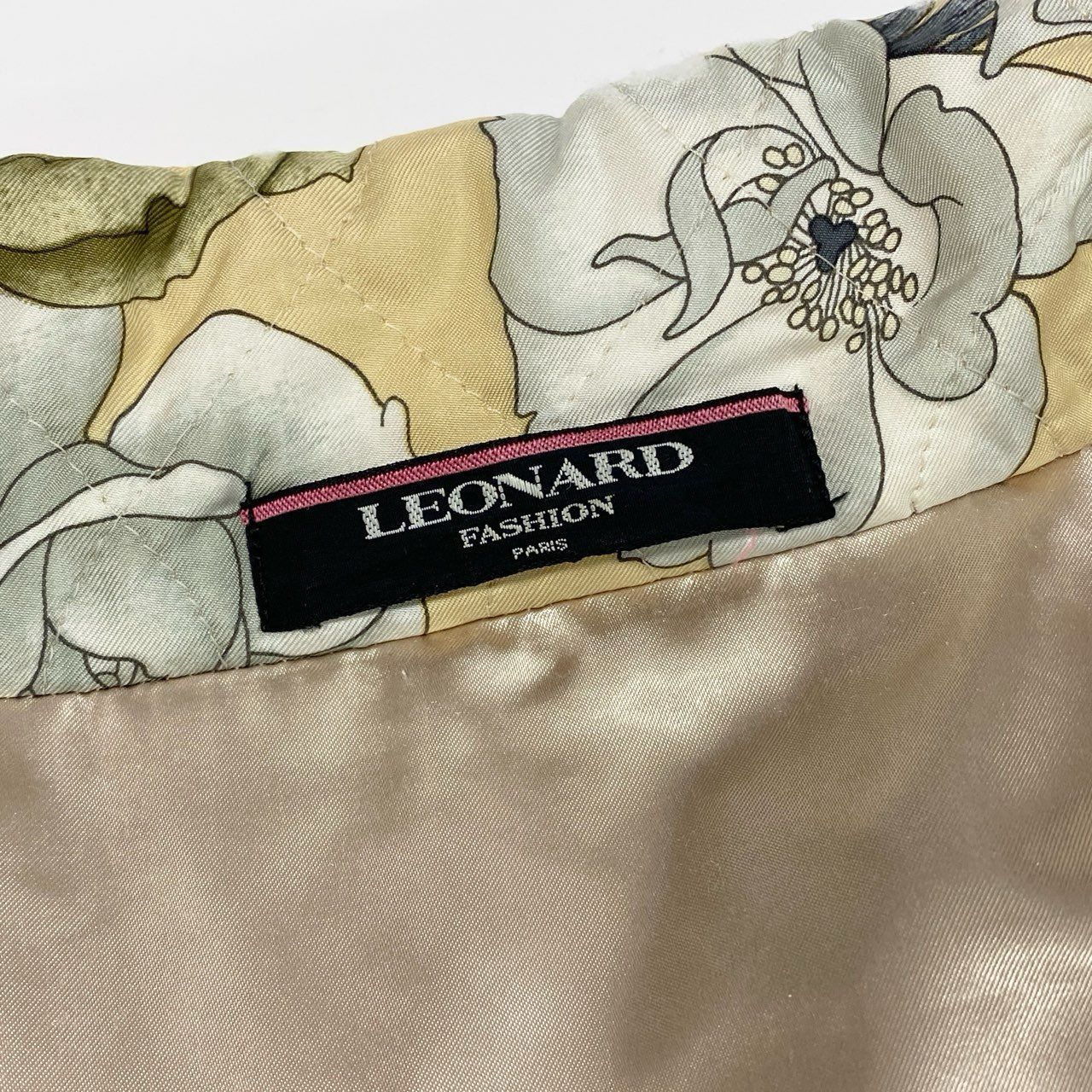 53a19 LEONARD FASHION レオナール キルティングコート ロング