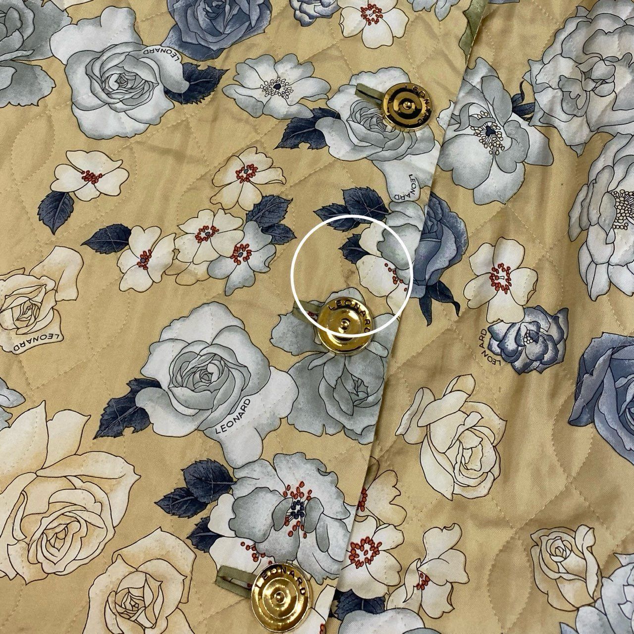 53a19 LEONARD FASHION レオナール キルティングコート ロング