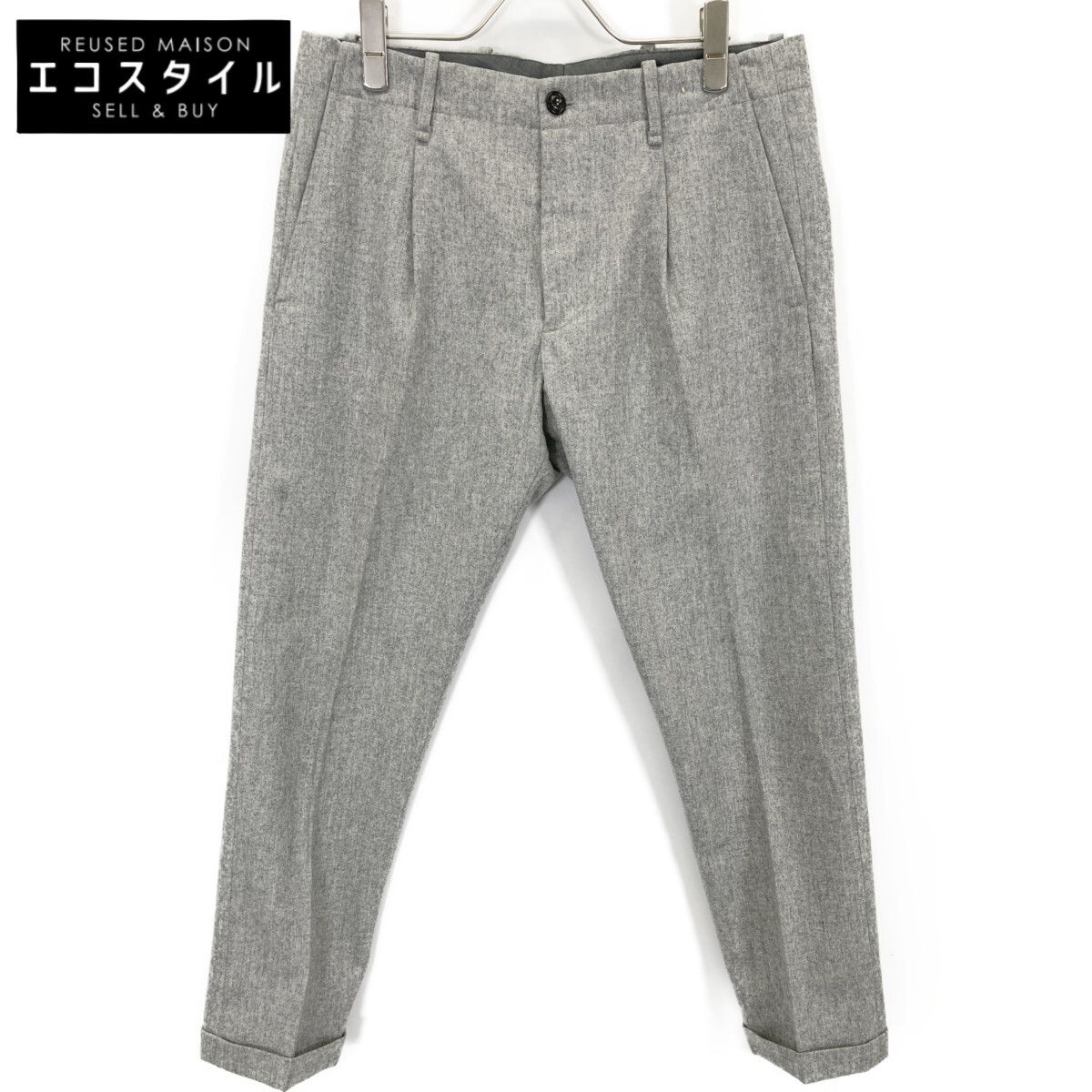 MONCLER グレー ストライプ ロングパンツ 140 MONCLER グレー