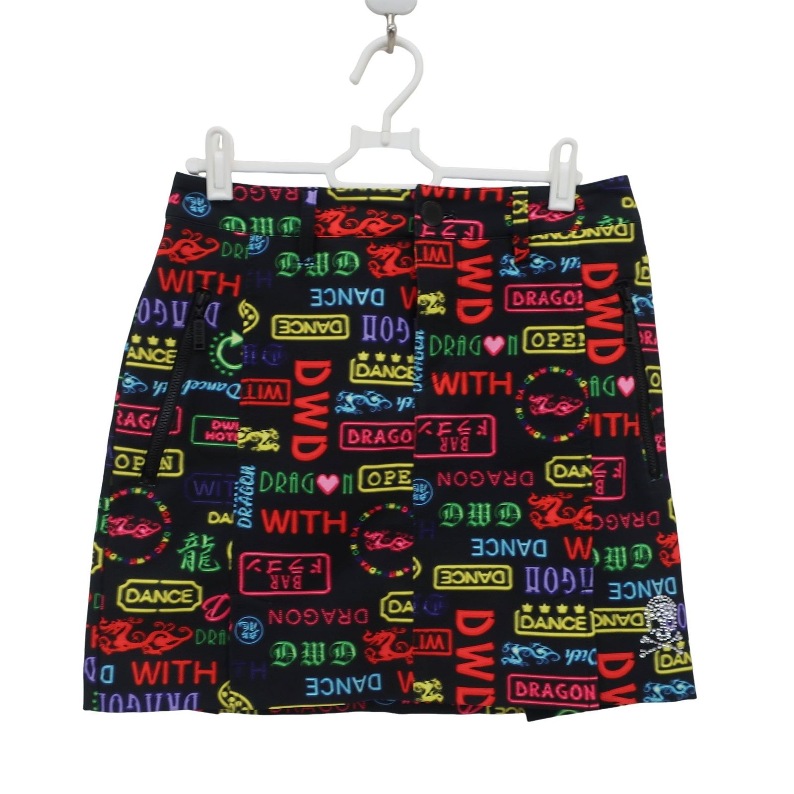 美品】Dance With Dragon(ダンスウィズドラゴン) スカート 黒ネオン