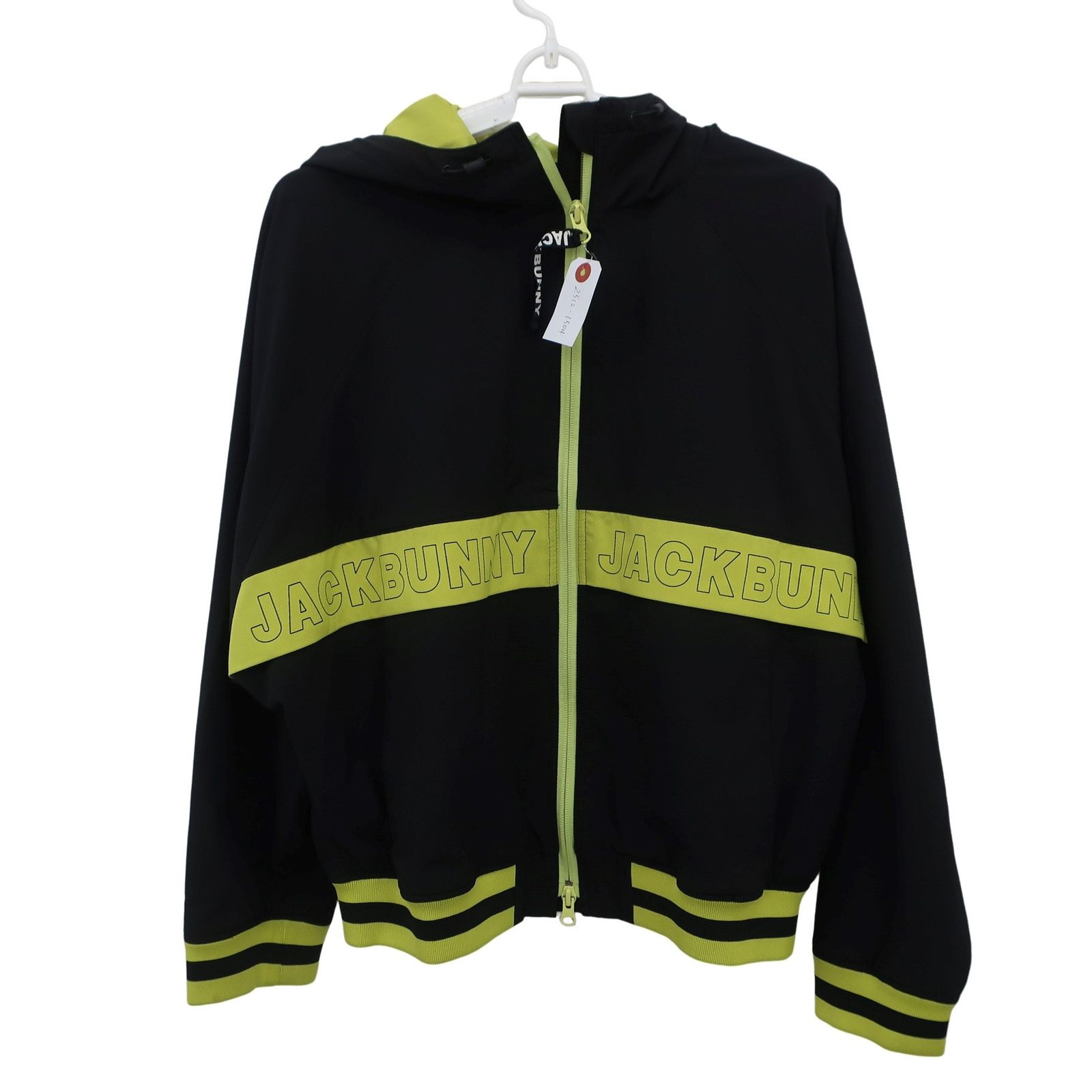 美品】Jack Bunny(ジャックバニー) フルジップパーカー 黒黄色