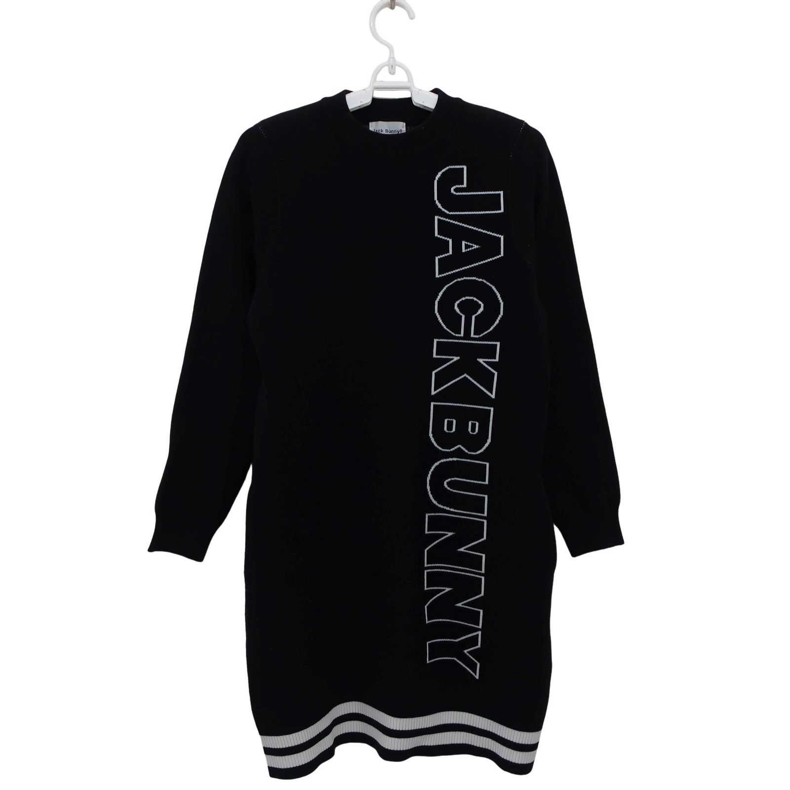 美品】Jack Bunny(ジャックバニー) ニットワンピース 黒 レディース 1