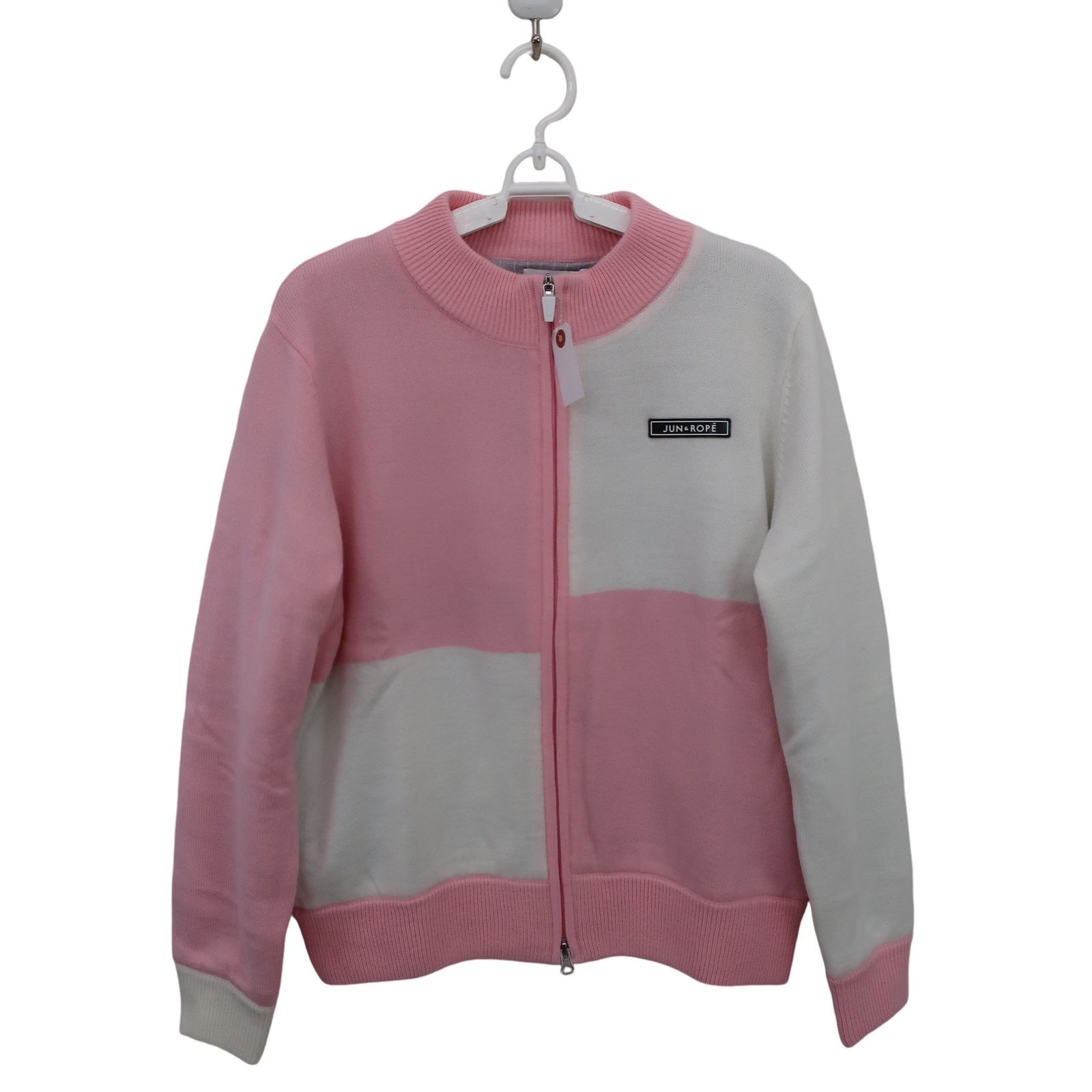 【新品タグ付】JUN&ROPE ゴルフ ニットブルゾン 美品】Jun and Rope(ジュン アンド ロペ) フルジップニットブルゾン