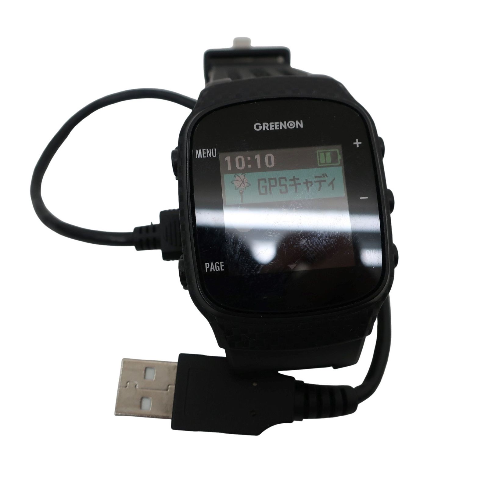 美品】GREEN ON GPSゴルフウォッチ 黒 GN101 ゴルフ用品 2512-1018