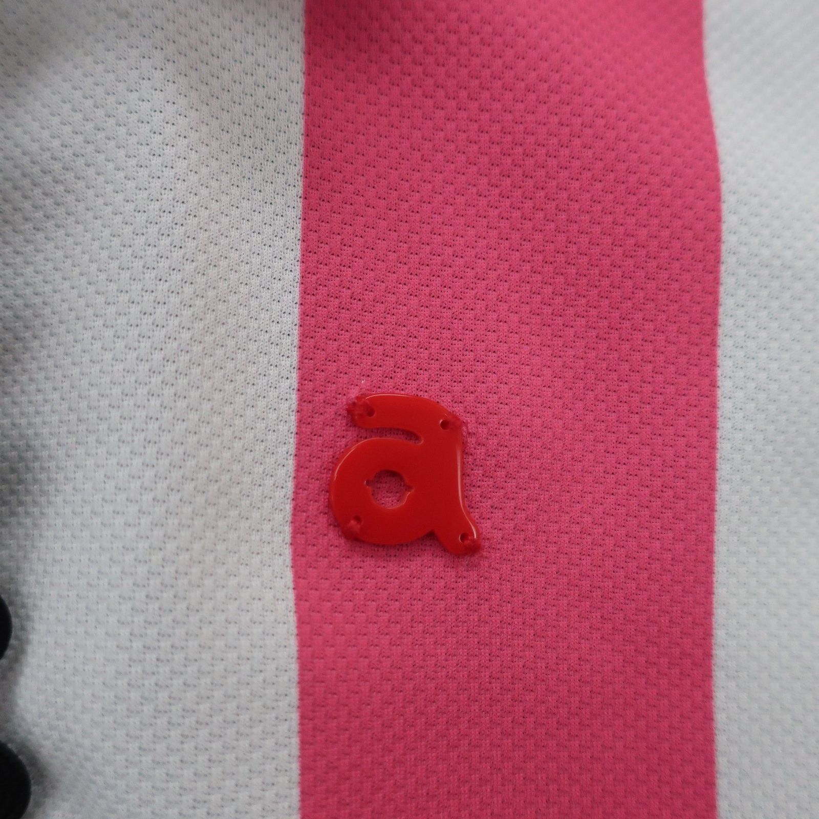 美品】archivio(アルチビオ) ノースリーブポロシャツ 白ピンクネイビー