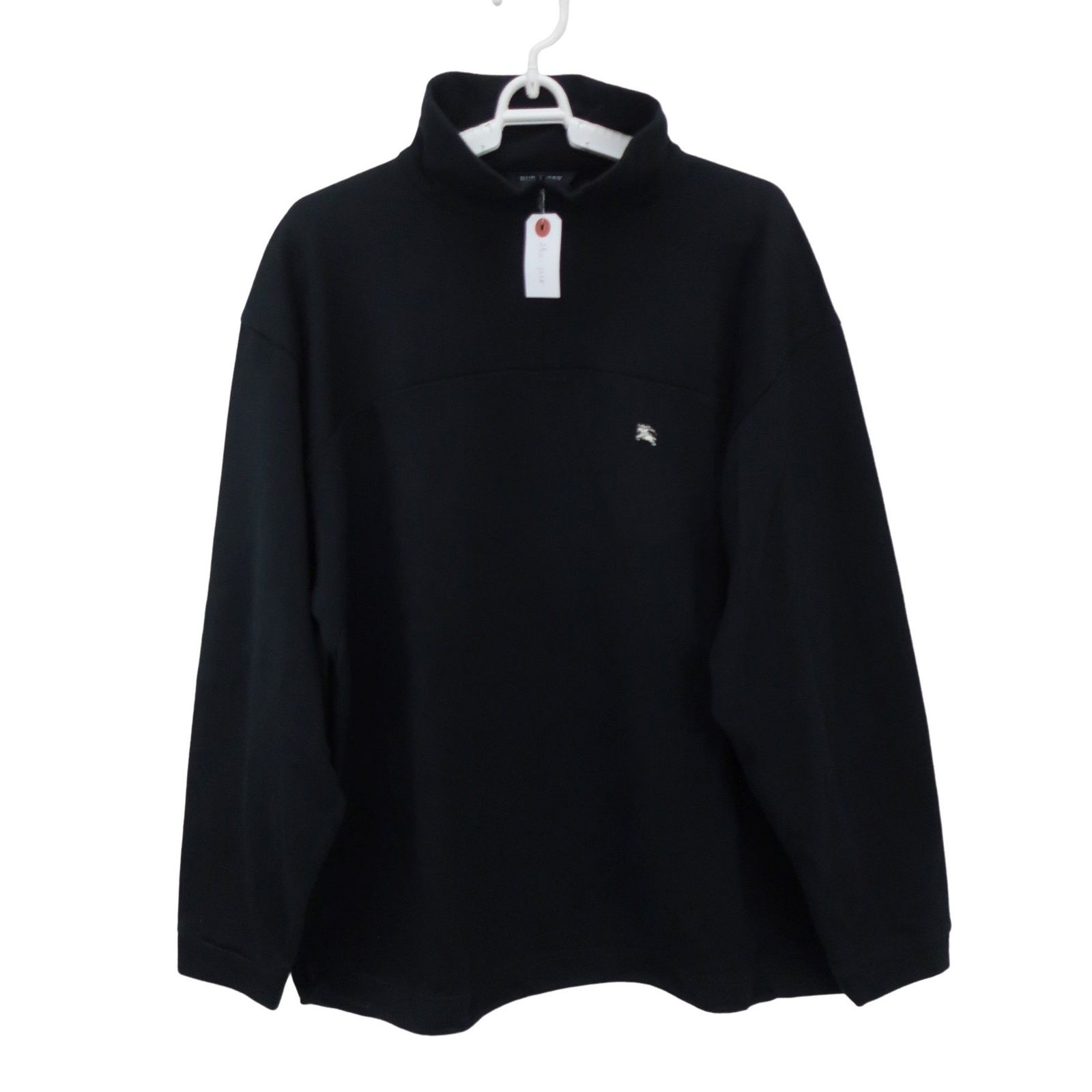 BURBERRY GOLF(バーバリーゴルフ) 長袖ハーフジップシャツ 黒 メンズ L