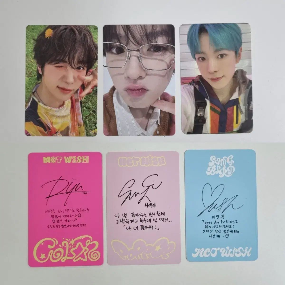 NCT WISH サクヤ ユウシ リョウ トレカ まとめ / ソングバード カラー